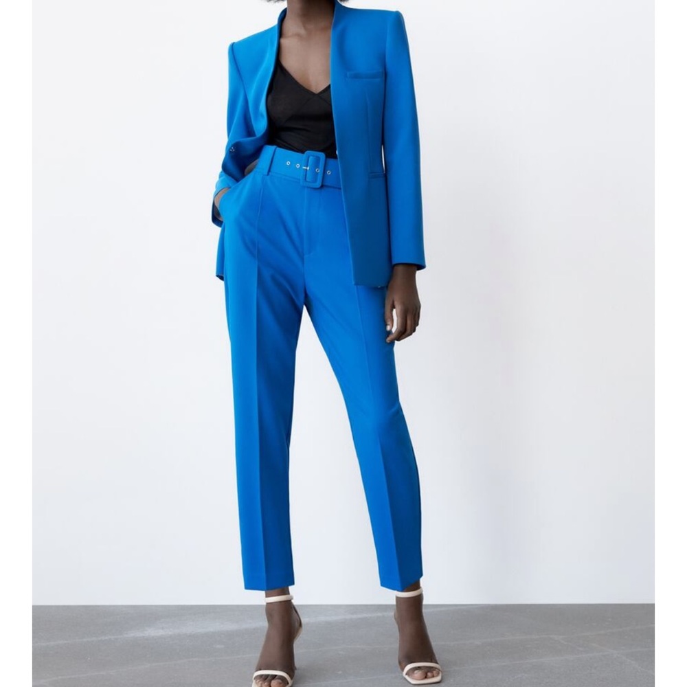 Zara High Waist Belted Pants Size XL